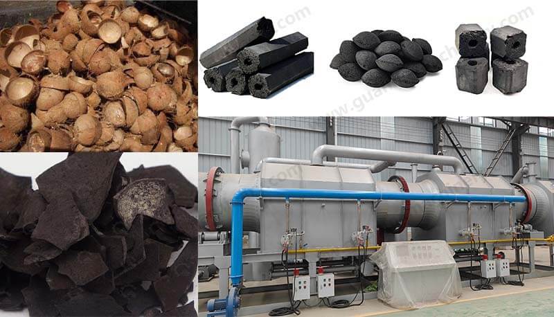 coconut shell charcoal machine